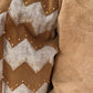 Brown Gingham Leather Suede Jacket