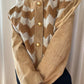 Brown Gingham Leather Suede Jacket