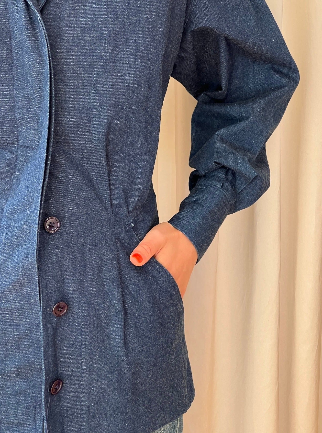 Denim Shirt Jacket With Pockets