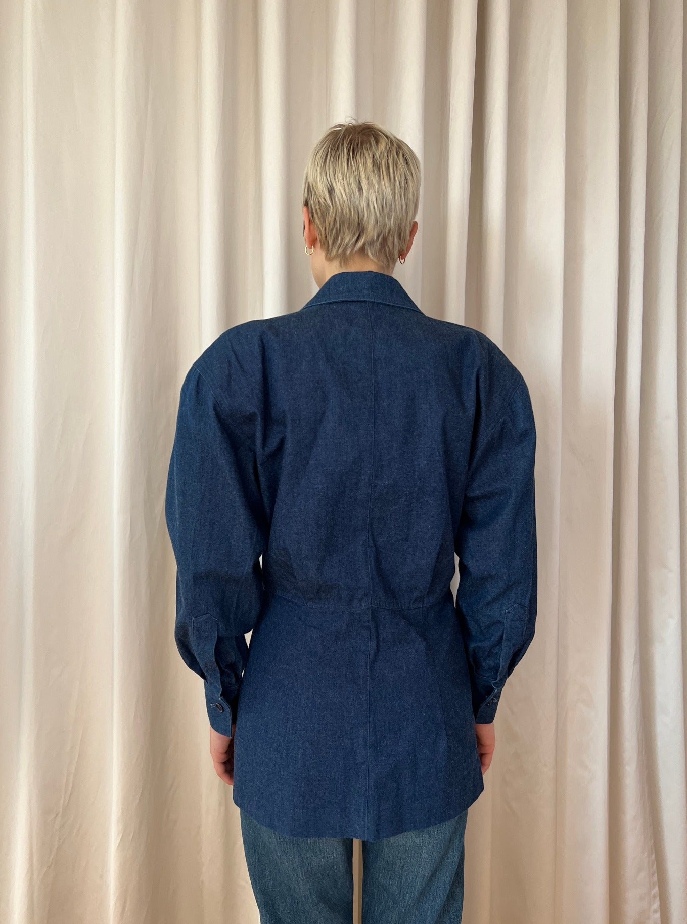 Denim Shirt Jacket With Pockets