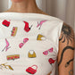 Y2K Cute Top with Accessories Print