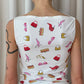 Y2K Cute Top with Accessories Print